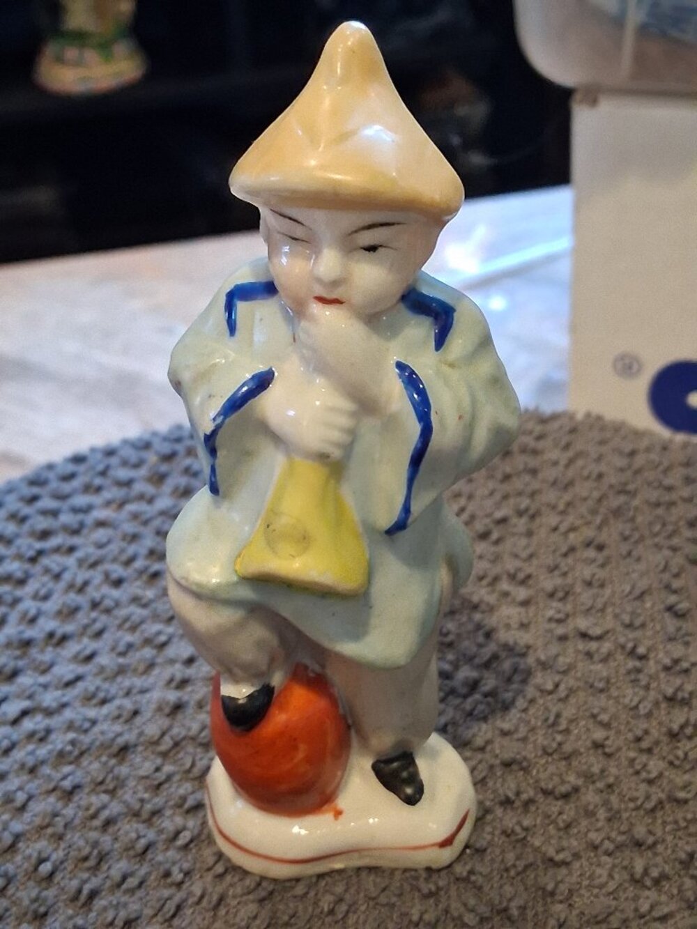 Vintage Asian Musician Porcelain Figurine
